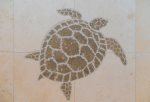 A custom tiled Hawaiian honu adds the perfect tropical touch